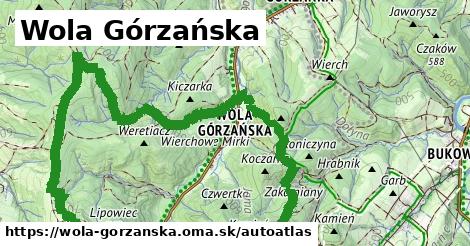 ikona Mapa autoatlas v wola-gorzanska