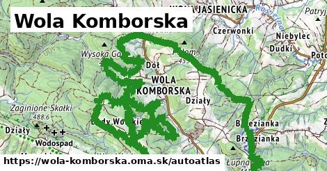 ikona Mapa autoatlas v wola-komborska