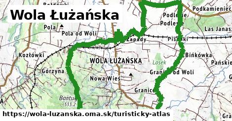 ikona Wola Łużańska: 414 m trás turisticky-atlas v wola-luzanska
