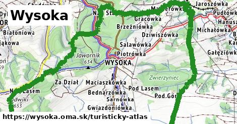 ikona Turistická mapa turisticky-atlas v wysoka