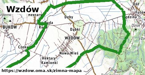 ikona Wzdów: 0 m trás zimna-mapa v wzdow
