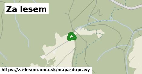 ikona Za lesem: 0 m trás mapa-dopravy v za-lesem