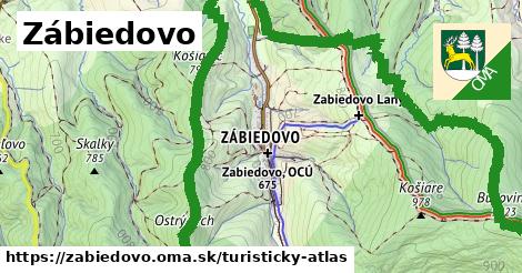 ikona Turistická mapa turisticky-atlas v zabiedovo