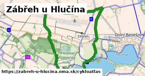 ikona Zábřeh u Hlučína: 4,4 km trás cykloatlas v zabreh-u-hlucina