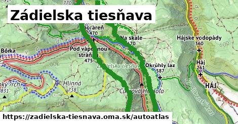 ikona Mapa autoatlas v zadielska-tiesnava