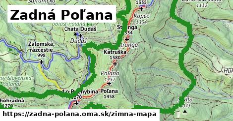 ikona Zadná Poľana: 8,0 km trás zimna-mapa v zadna-polana