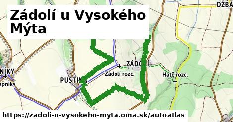 ikona Mapa autoatlas v zadoli-u-vysokeho-myta