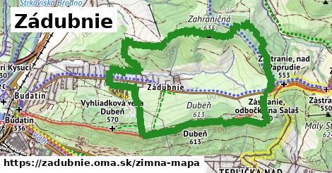 ikona Zimná mapa zimna-mapa v zadubnie