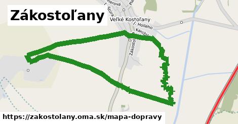 ikona Zákostoľany: 0 m trás mapa-dopravy v zakostolany