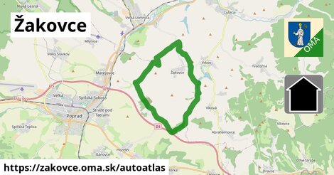 ikona Mapa autoatlas v zakovce