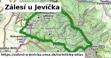 ikona Turistická mapa turisticky-atlas v zalesi-u-jevicka