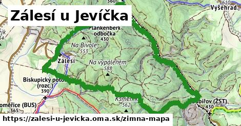 ikona Zimná mapa zimna-mapa v zalesi-u-jevicka