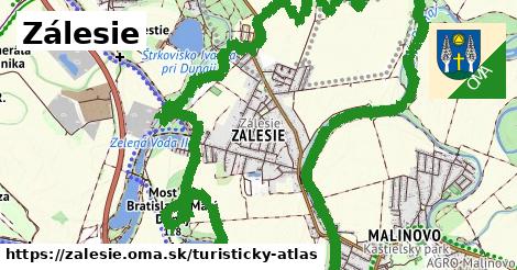 ikona Zálesie: 4,9 km trás turisticky-atlas v zalesie