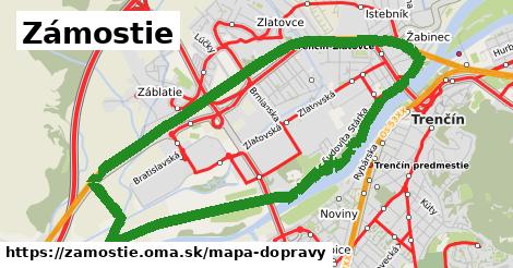 ikona Zámostie: 66 km trás mapa-dopravy v zamostie