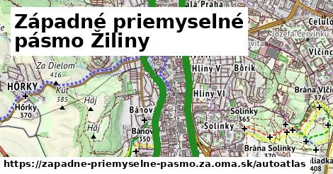 ulice v Západné priemyselné pásmo Žiliny