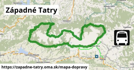 ikona Mapa dopravy mapa-dopravy v zapadne-tatry