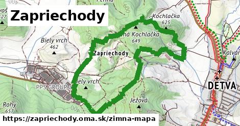 ikona Zapriechody: 0 m trás zimna-mapa v zapriechody