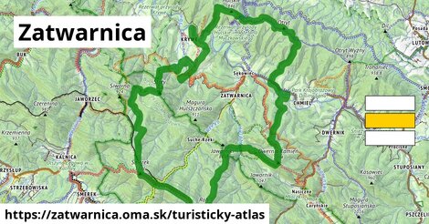 ikona Turistická mapa turisticky-atlas v zatwarnica