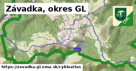 ikona Závadka, okres GL: 23 km trás cykloatlas v zavadka.gl