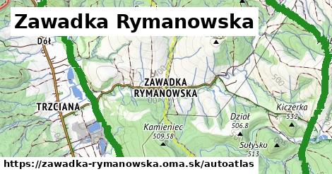 ikona Mapa autoatlas v zawadka-rymanowska