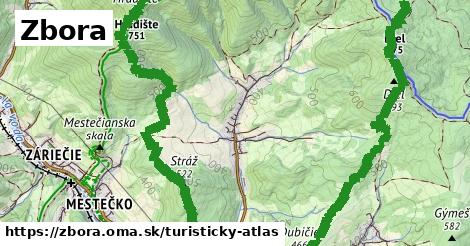 ikona Zbora: 8,1 km trás turisticky-atlas v zbora