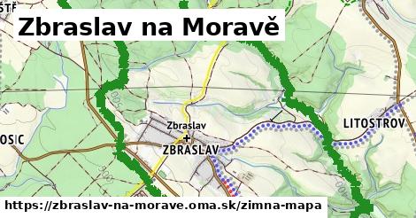 ikona Zbraslav na Moravě: 216 m trás zimna-mapa v zbraslav-na-morave