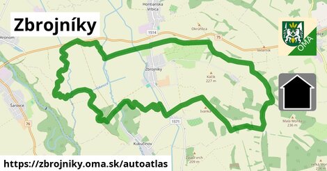 ikona Mapa autoatlas v zbrojniky