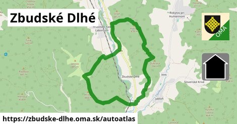 ikona Mapa autoatlas v zbudske-dlhe