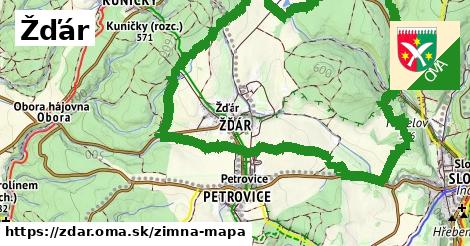 ikona Žďár: 0 m trás zimna-mapa v zdar