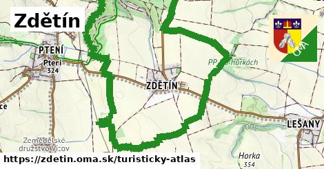 ikona Zdětín: 3,7 km trás turisticky-atlas v zdetin