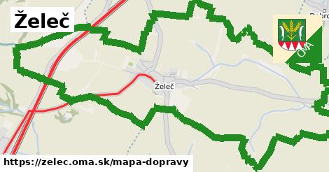 ikona Želeč: 31 km trás mapa-dopravy v zelec