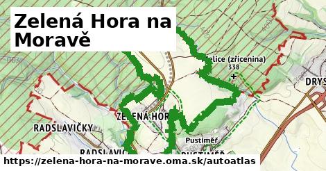 ikona Mapa autoatlas v zelena-hora-na-morave