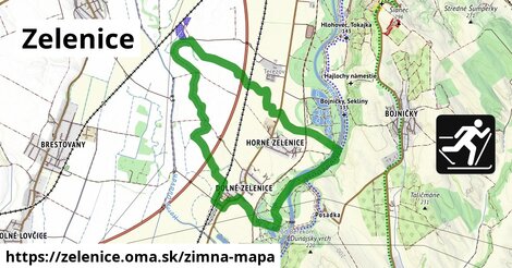 ikona Zelenice: 0 m trás zimna-mapa v zelenice