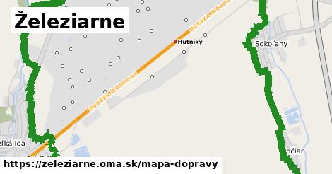 ikona Železiarne: 22 km trás mapa-dopravy v zeleziarne