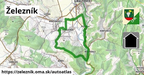 ikona Mapa autoatlas v zeleznik