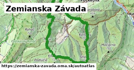 ikona Mapa autoatlas v zemianska-zavada