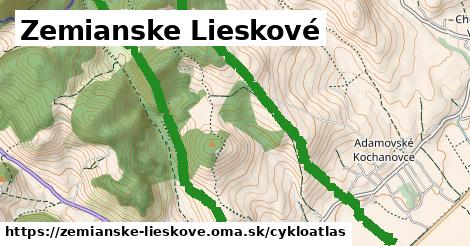 ikona Zemianske Lieskové: 3,3 km trás cykloatlas v zemianske-lieskove