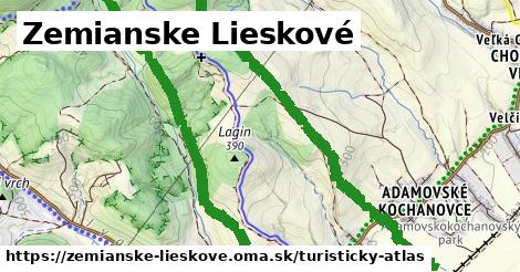 ikona Zemianske Lieskové: 7,2 km trás turisticky-atlas v zemianske-lieskove