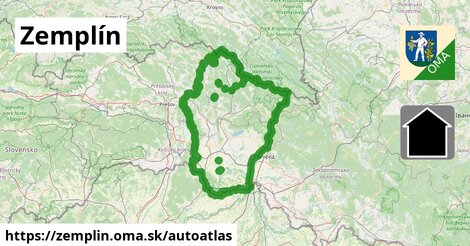 ikona Mapa autoatlas v zemplin