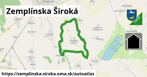 ikona Mapa autoatlas v zemplinska-siroka