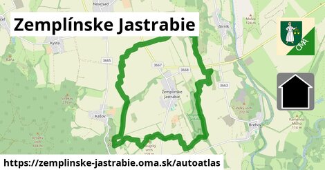 ulice v Zemplínske Jastrabie