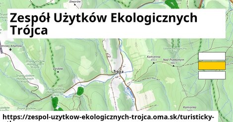ikona Turistická mapa turisticky-atlas v zespol-uzytkow-ekologicznych-trojca