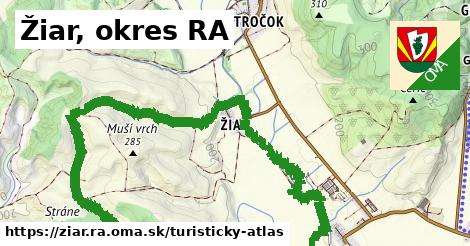 ikona Žiar, okres RA: 0 m trás turisticky-atlas v ziar.ra