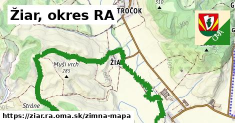 ikona Žiar, okres RA: 0 m trás zimna-mapa v ziar.ra