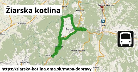 ikona Mapa dopravy mapa-dopravy v ziarska-kotlina