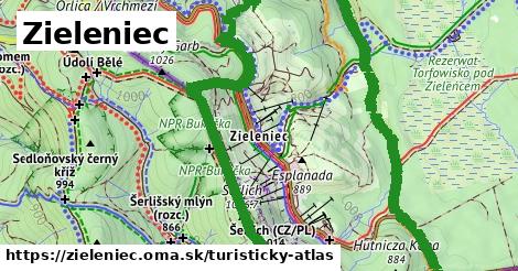 ikona Turistická mapa turisticky-atlas v zieleniec
