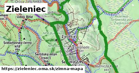 ikona Zimná mapa zimna-mapa v zieleniec