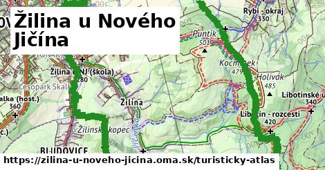 ikona Žilina u Nového Jičína: 22 km trás turisticky-atlas v zilina-u-noveho-jicina