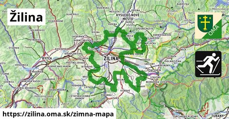 ikona Žilina: 5,3 km trás zimna-mapa v zilina