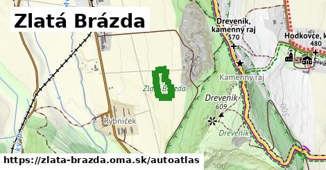 ikona Mapa autoatlas v zlata-brazda